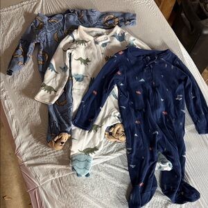 Carter's Baby Onesies Set with Dinosaur and Bear Designs